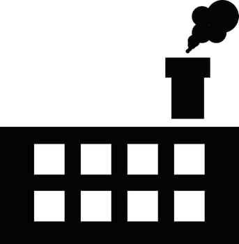 Illustration of Industry glyph icon or symbol. vector
