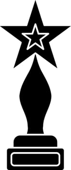 Illustration of oscar award flat icon. vector
