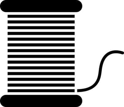 Black and White illustration of spool icon. vector