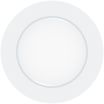 Illustration of a plate in white color. vector