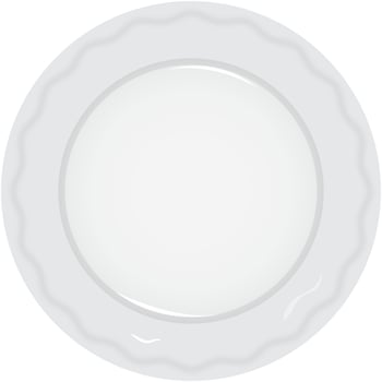 Isolate plate in white color. vector