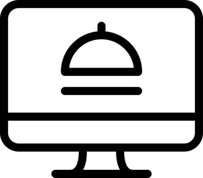 online food ordering app icon in desktop. vector