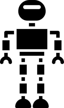 Illustration of robot icon in flat style. vector