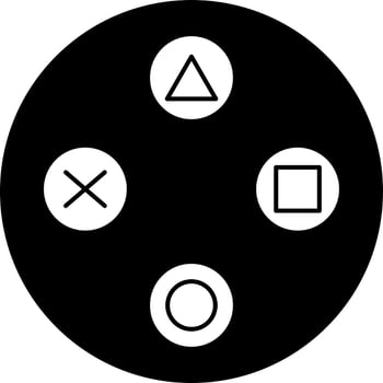 Illustration of playstation button icon. vector