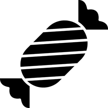 Black and White illustration of candy or toffee icon. vector