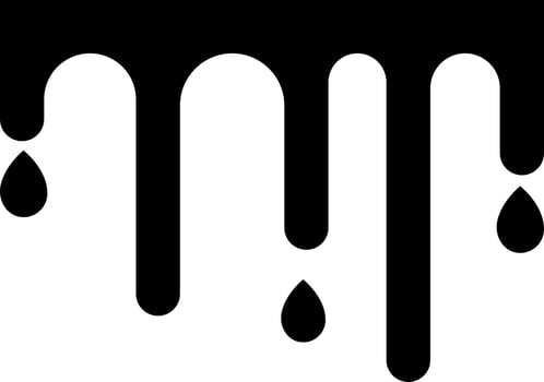 Dripping blood icon in flat style. Glyph sign or symbol. vector
