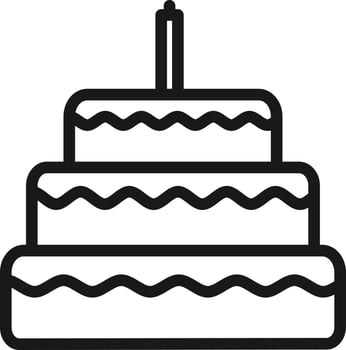 Illustration of cake icon or symbol. vector