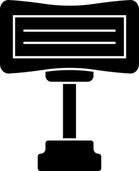 Sign board icon in Black and White color. vector