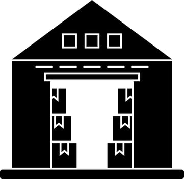 Illustration of warehouse icon. vector