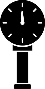 Black and White manometer icon or symbol in flat style. vector