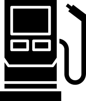 Gasoline icon in flat style. vector