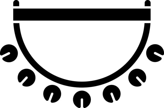 Vector illustration of bells glyph icon.