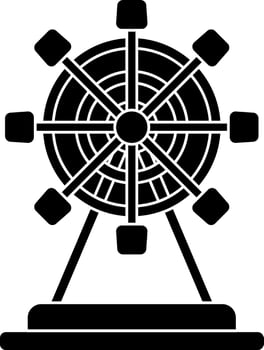 Ferris wheel icon or symbol . vector