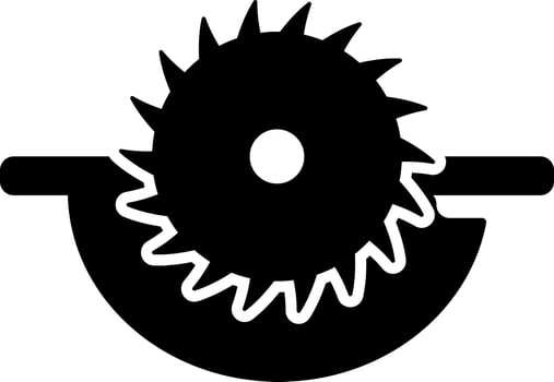Flat illustration of Cut Off Saw. vector