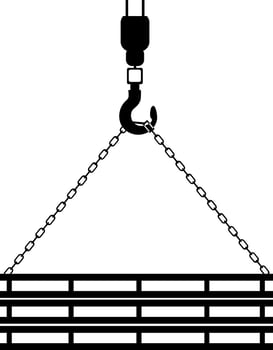 Illustration of Crane Hook. vector