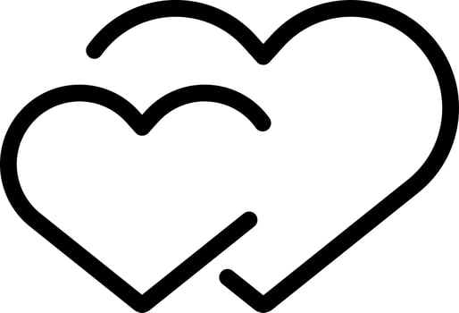 Flat illustration of heart icon or symbol. vector