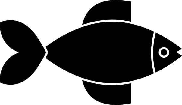 Isolated illustration of fish animal icon. vector