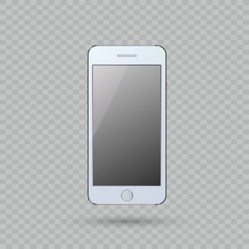 Illustration of smartphone on transparent background. vector