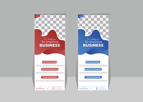 Modern Business Rollup Banner Template vector