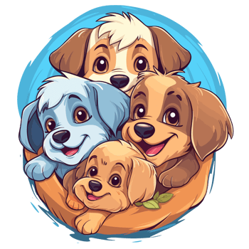 Adorable Dogs Cuddling - png