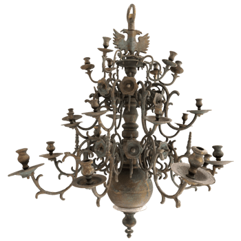 3D Rendering Of Chandelier Object png