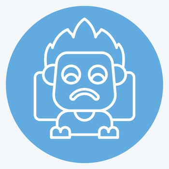 Icon Nightmare. related to Halloween symbol. blue eyes style. simple design editable. simple illustration vector