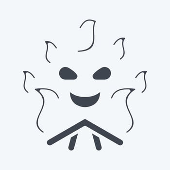 Icon Bonfire. related to Halloween symbol. glyph style. simple design editable. simple illustration vector