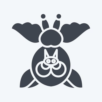 Icon Bat. related to Halloween symbol. glyph style. simple design editable. simple illustration vector