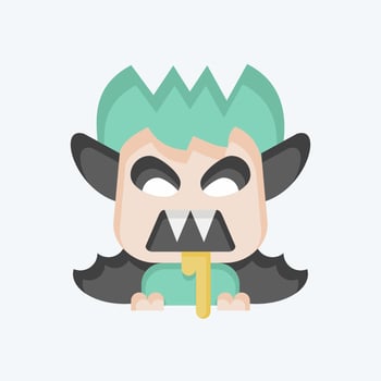 Icon Vampire. related to Halloween symbol. flat style. simple design editable. simple illustration vector