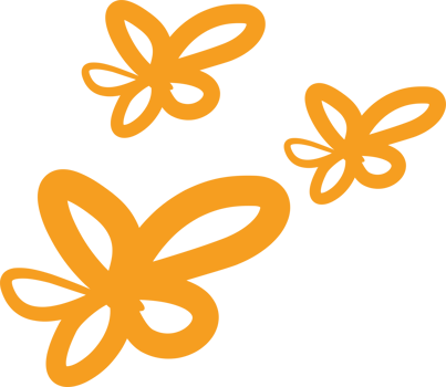 Orange element flower shape png