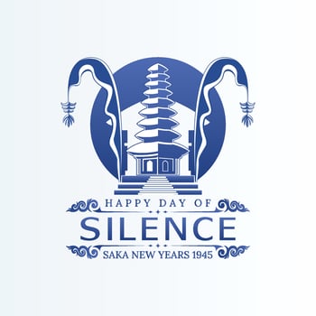 Bali's Day Of Silence And Hindu New Year Vector Illustration fit for Poster Banner and Template, Indonesain Bali's Nyepi Day