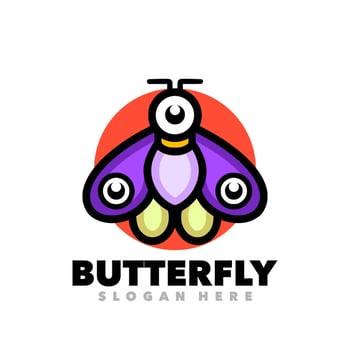 Butterfly simple logo vector