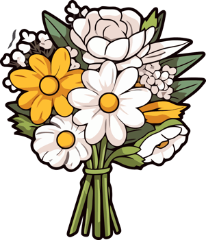 Whimsical Spring Floral Bouquet png