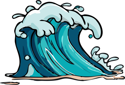 Tsunami png graphic clipart design