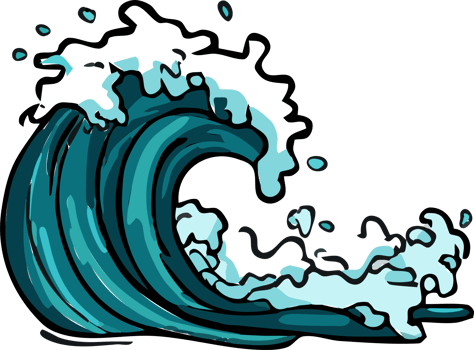 Tsunami png graphic clipart design