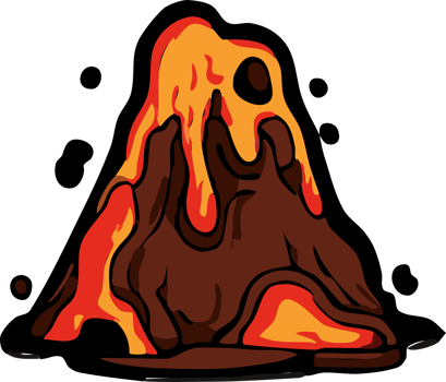 Volcano png graphic clipart design