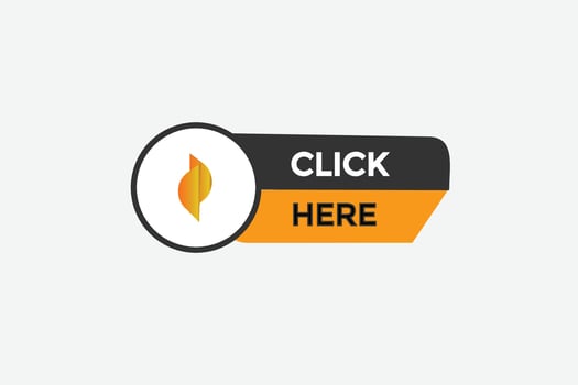 click here vectors, sign, level bubble speech click here vector