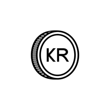 Estonia Currency Symbol, Estonian Kroon Icon, EEK Sign. Vector Illustration