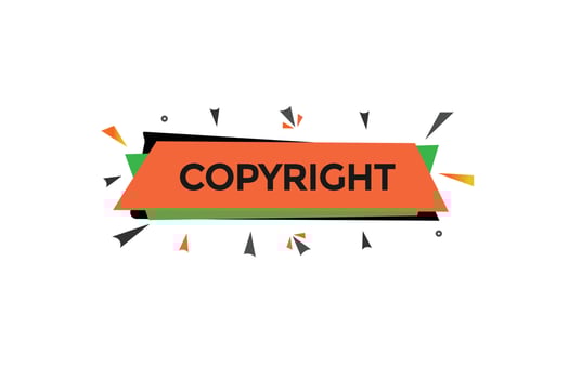 copyright vectors, sign, level bubble speech copyright vector