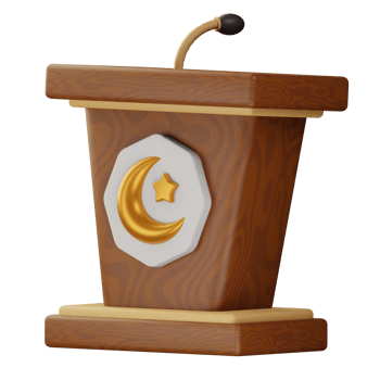 3d icon dais muslim object illustration concept icon render png