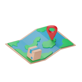 3d icon box tracking package delivery illustration concept icon render png