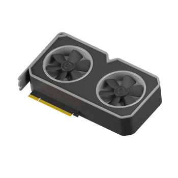 3d icon vga component computer hardware illustration concept icon render png