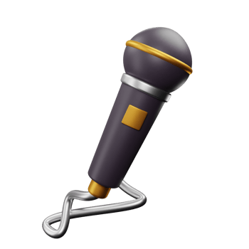 3d icon microphone music studio illustration concept icon render png