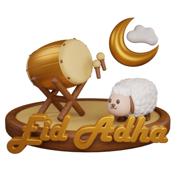 3d icon eid adha muslim object illustration concept icon render png