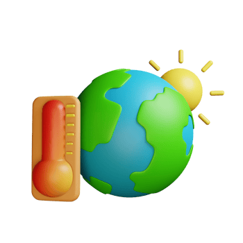 3d icon thermometer ecology earth day illustration concept icon render png