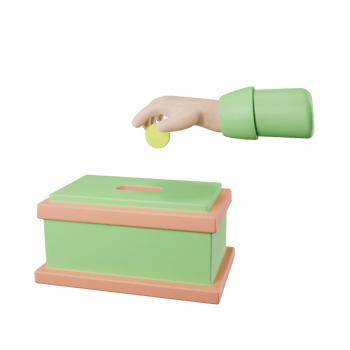 3d icon donate eid ramadan illustration concept icon render png