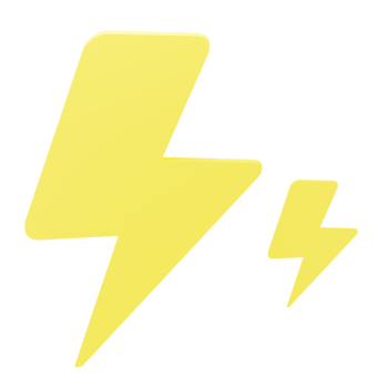3d icon thunder lightning weather forecast illustration concept icon render png