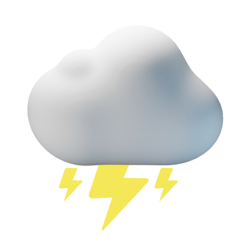 3d icon cloudy thunder weather forecast illustration concept icon render png