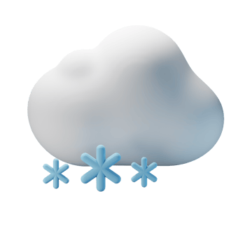 3d icon cloudy snow weather forecast illustration concept icon render png