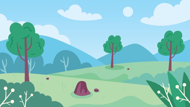 Beautiful hill view vector illustration background
